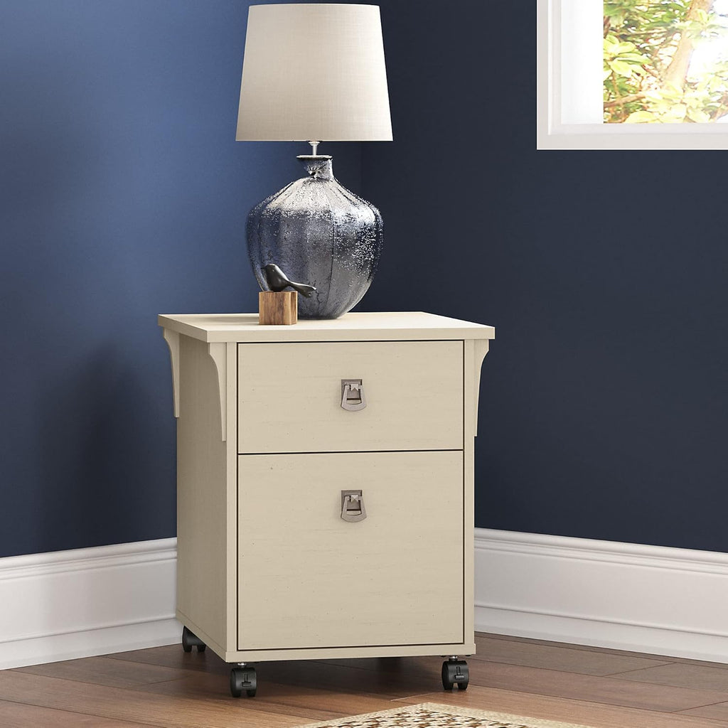 Antique White 2 Drawer Mobile File Cabinet G879465