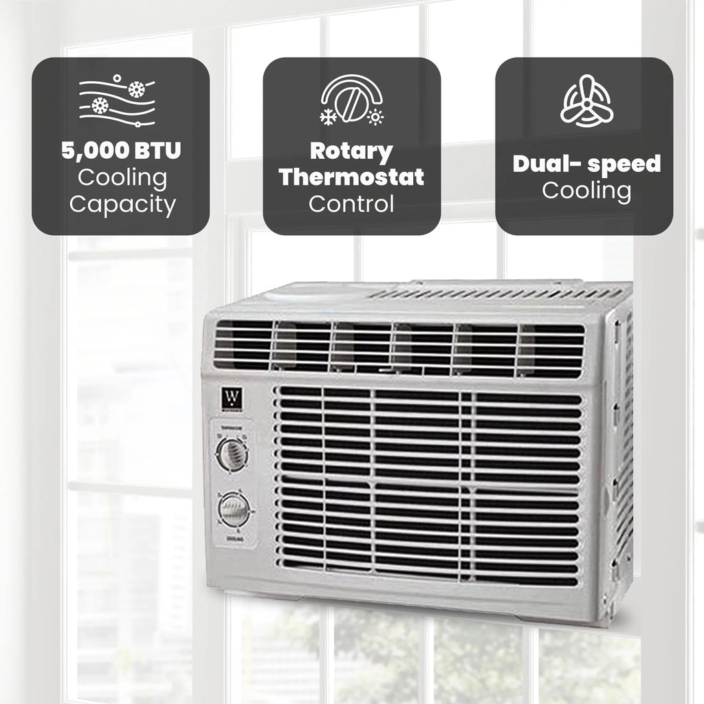 5,000 BTU Mechanical Window Air Conditioner W436554