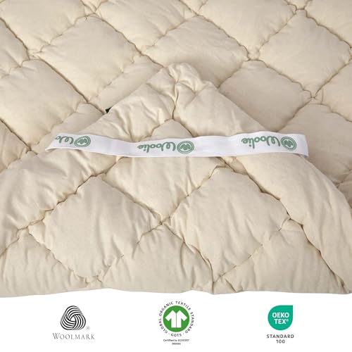 Organic Merino Wool Pillow Top Mattress Topper - 2", Queen N112480