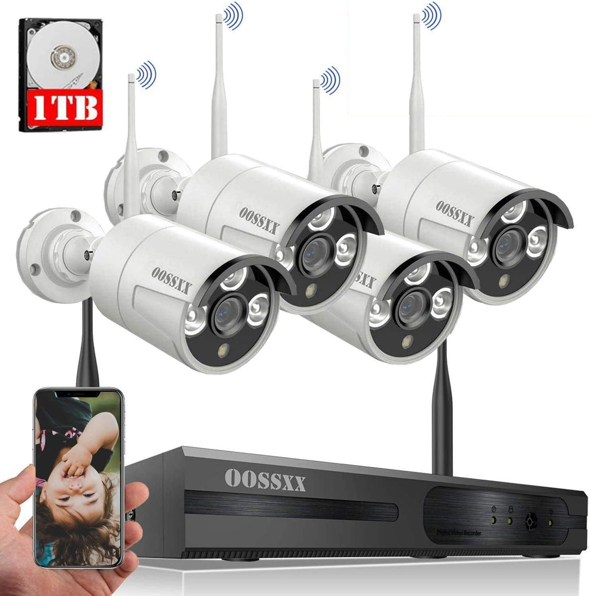 3K 5.0MP Wireless Security Camera System L1675