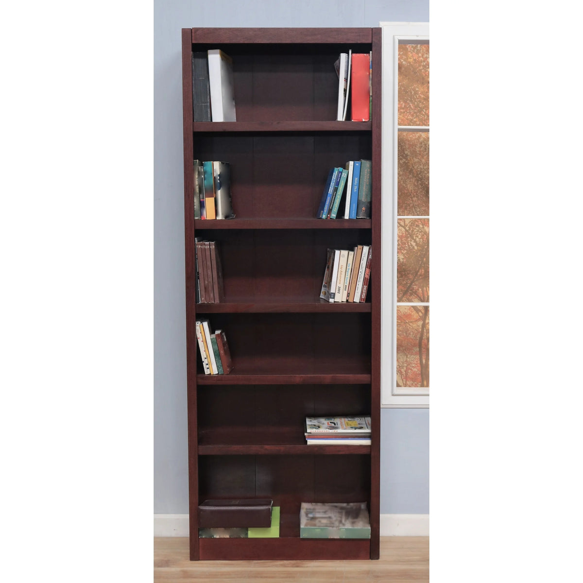 Oak 6 Shelf Bookcase R103