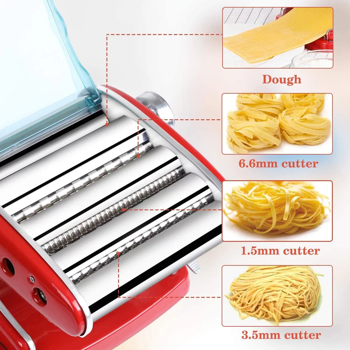 Stainless Steel Manual Pasta Maker Machine L79529