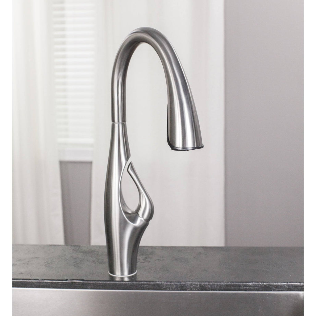 Black Pull-Down Kitchen Faucet W23243