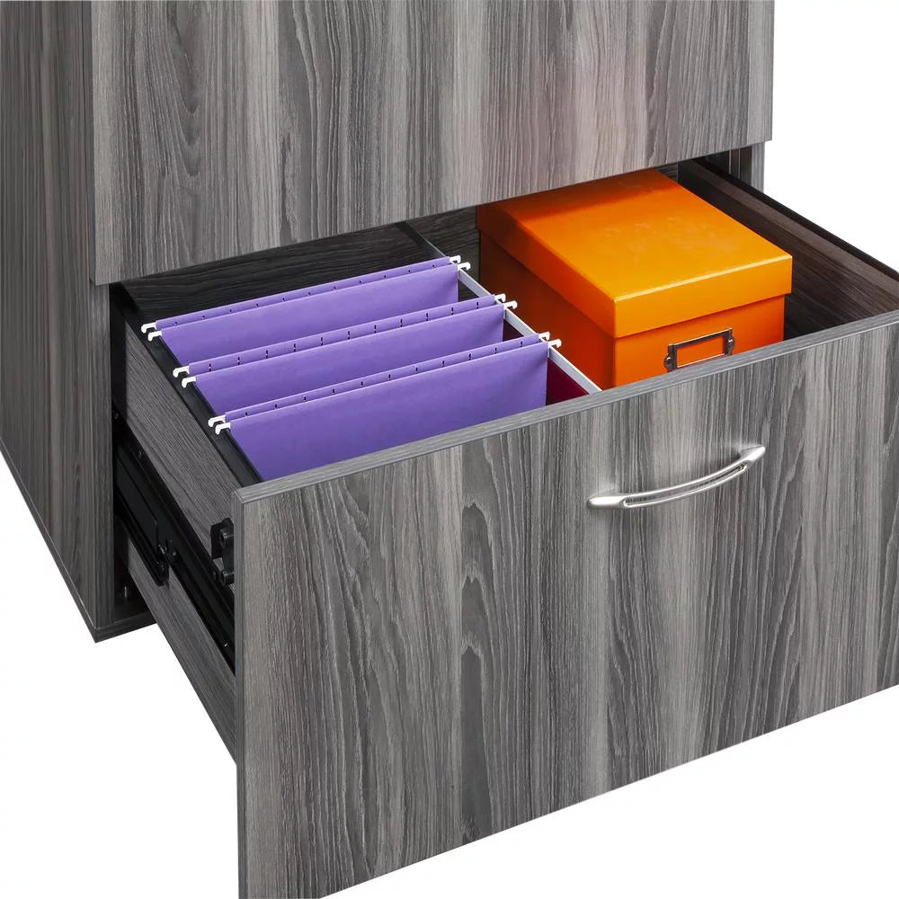 2 Drawer Gray Steel File Cabinet Q988815