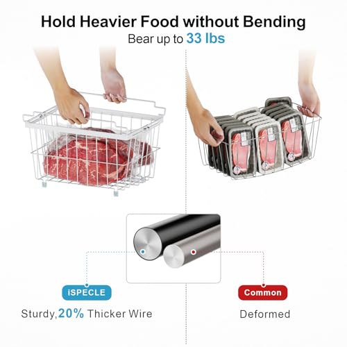3 Pack Adjustable Black Freezer Organizer Bins W1670
