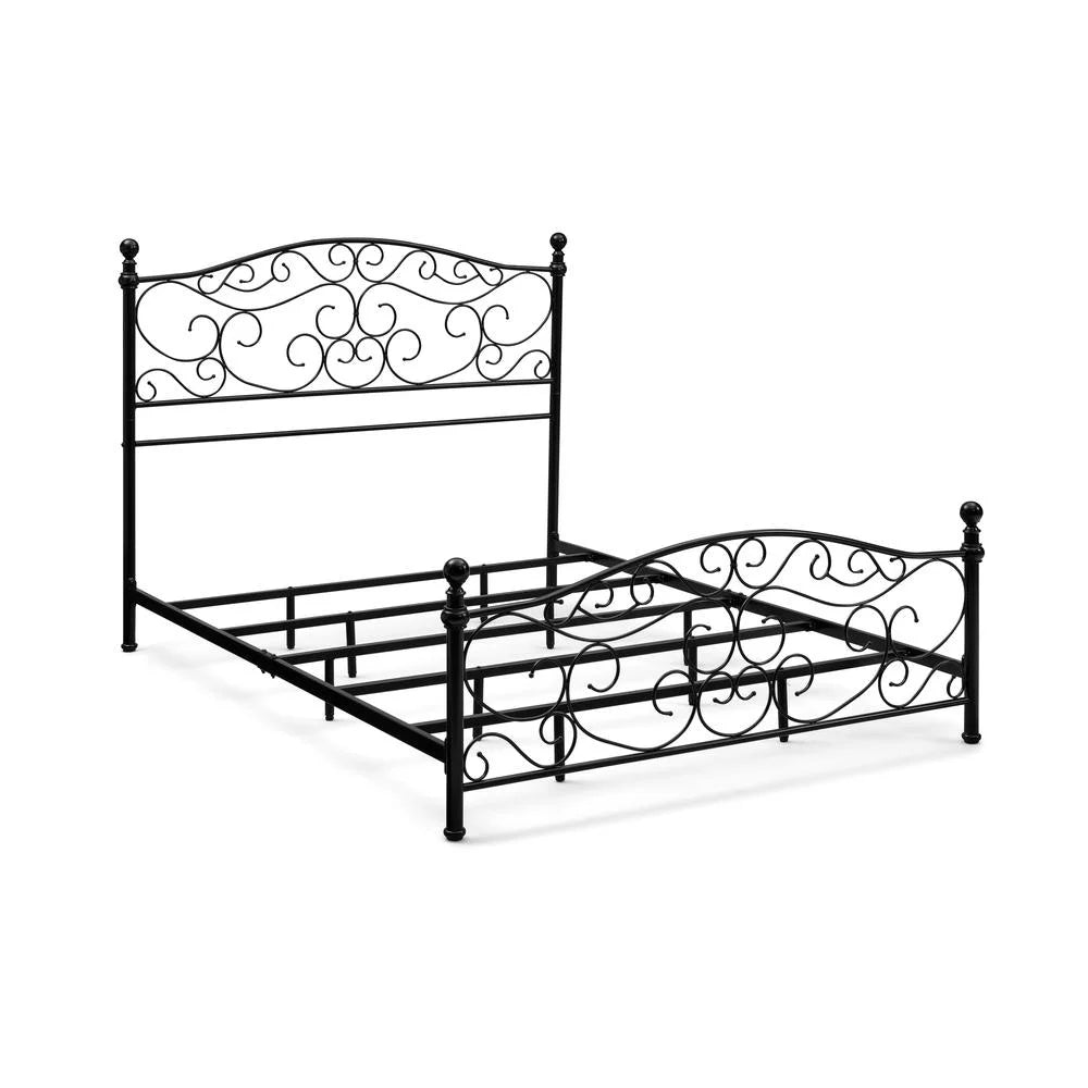 Black King Metal Bed-In-A-Box X562530