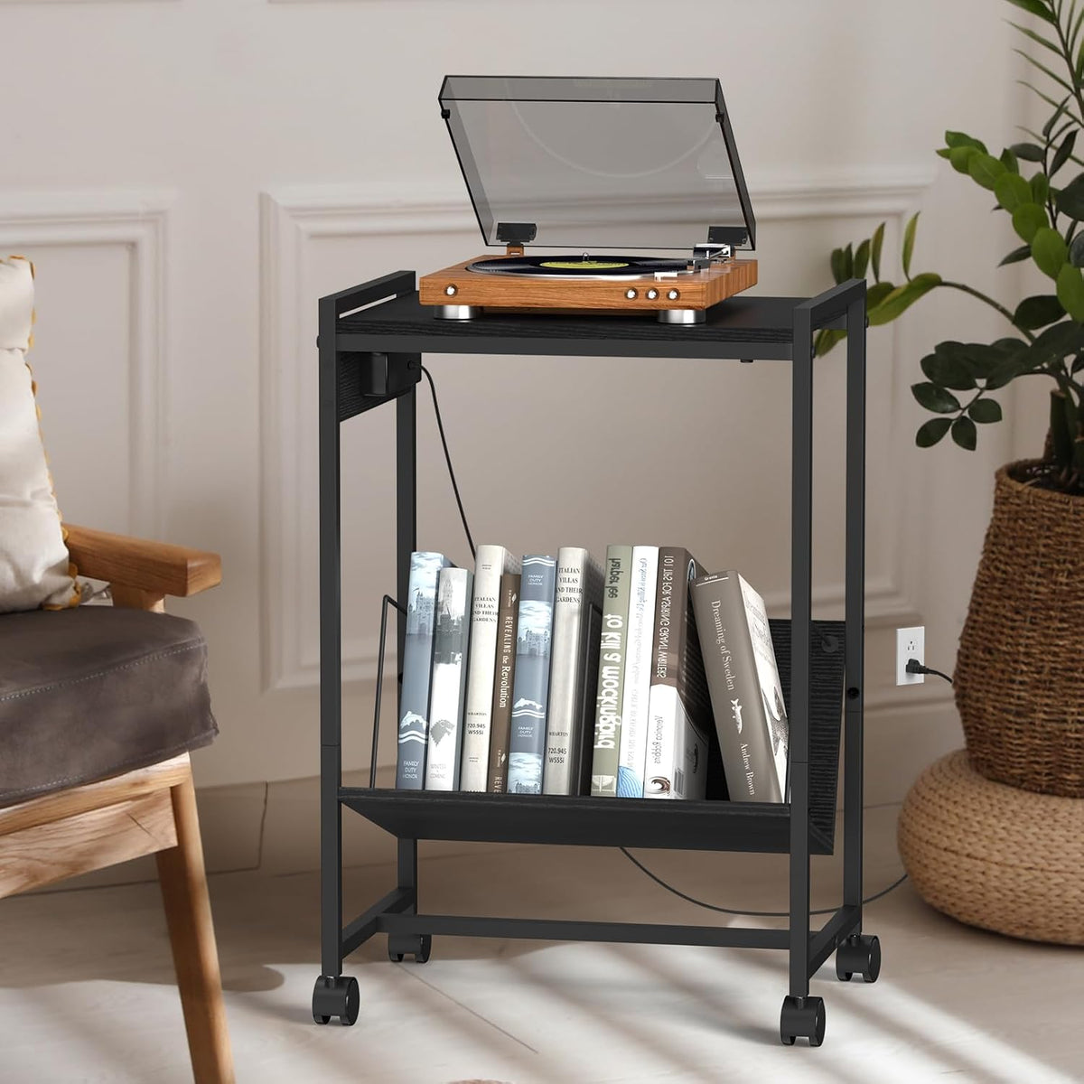 Black Record Player Table L373248