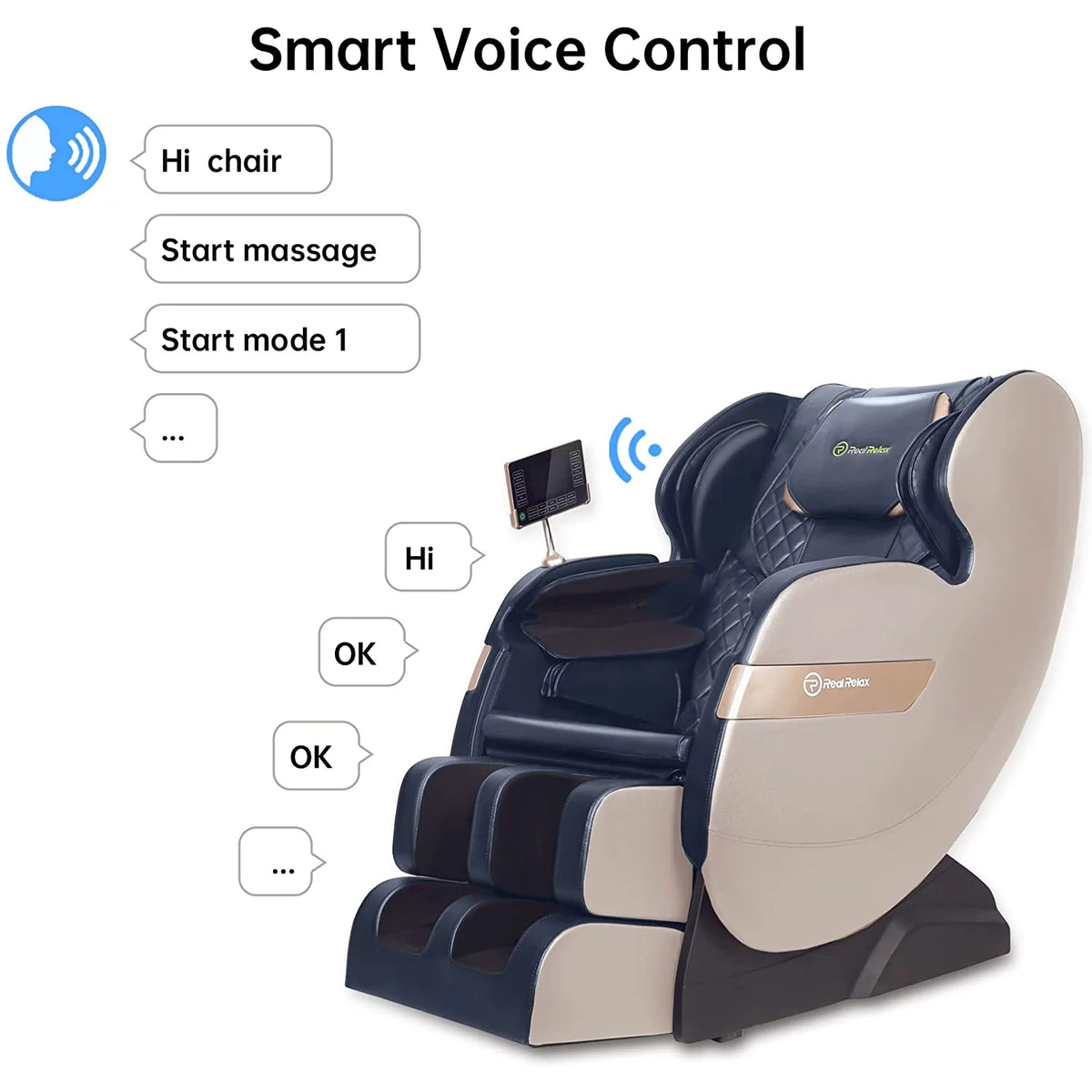 Blue Zero Gravity Shiatsu Massage Chair H15875