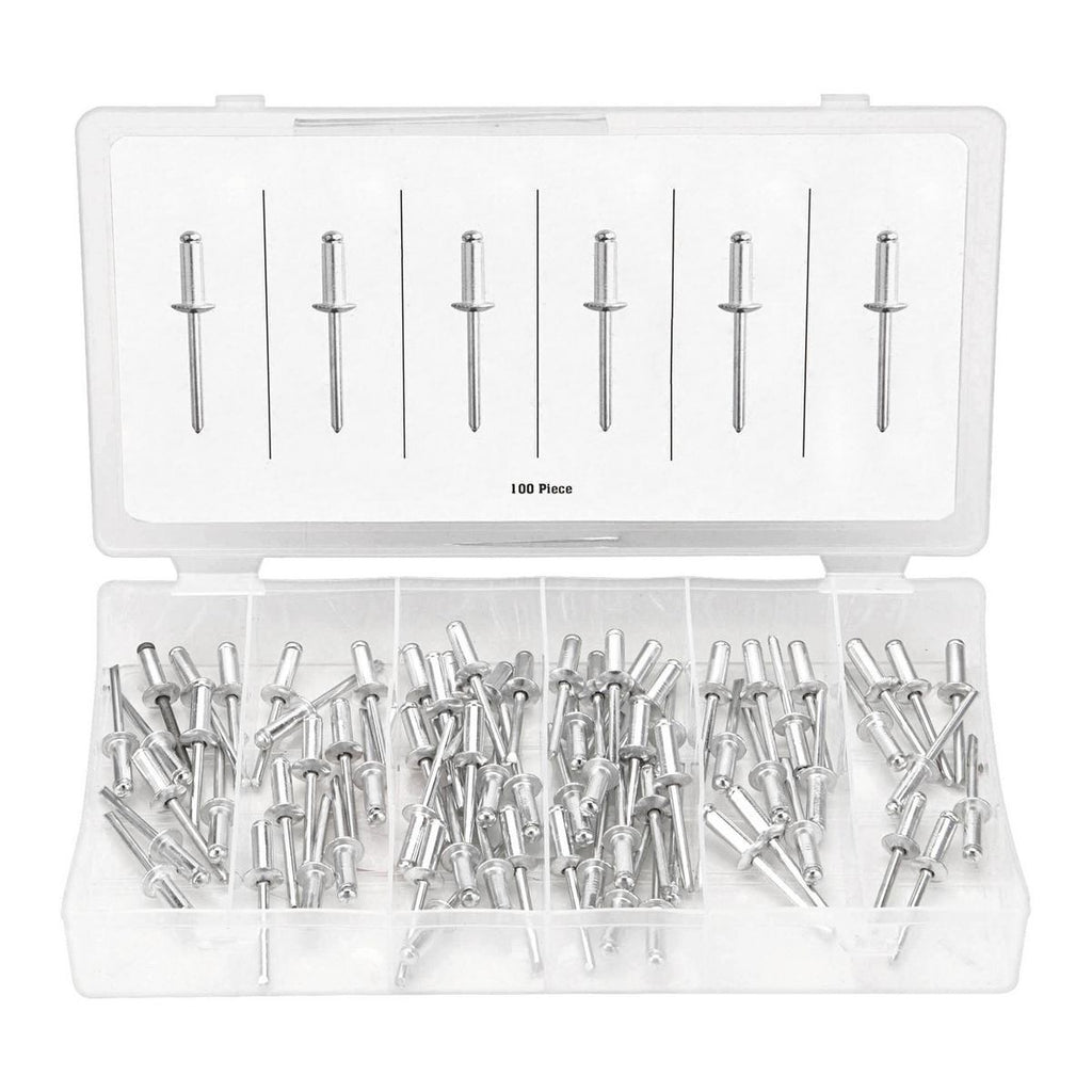 1/4 in. Aluminum Blind Rivet Set, 100 Piece U35311