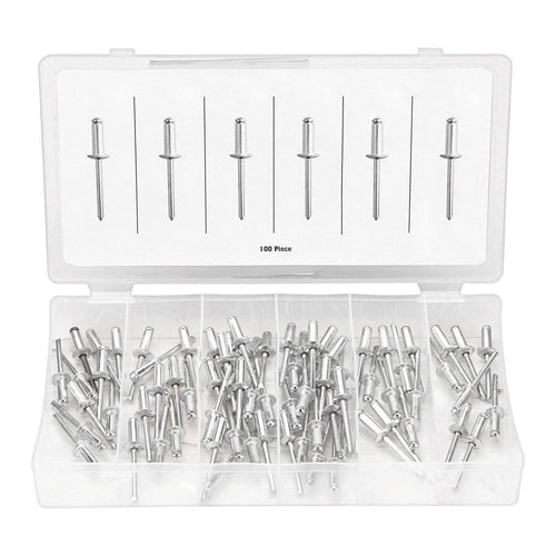 1/4 in. Aluminum Blind Rivet Set, 100 Piece U35311