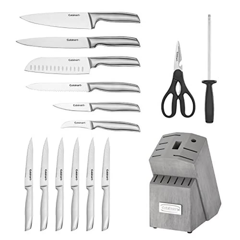 15PC High-Carbon Stainless Steel Grey Block Set W778