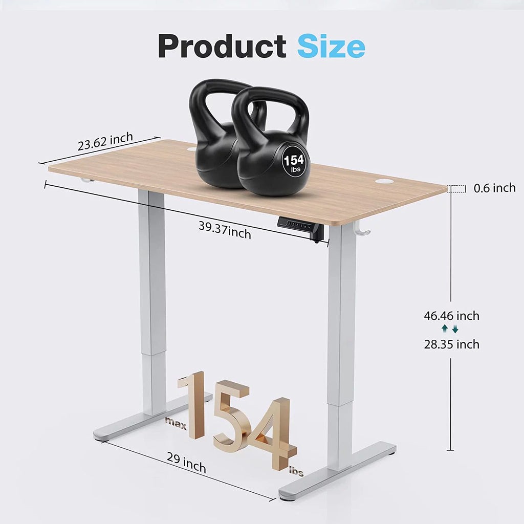 Height Adjustable Electric Standing Desk 40 x 24 Inches I6114