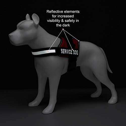 Service Dog Vest with Hook and Loop Straps and Detachable Backpacks in 7 Sizes F127