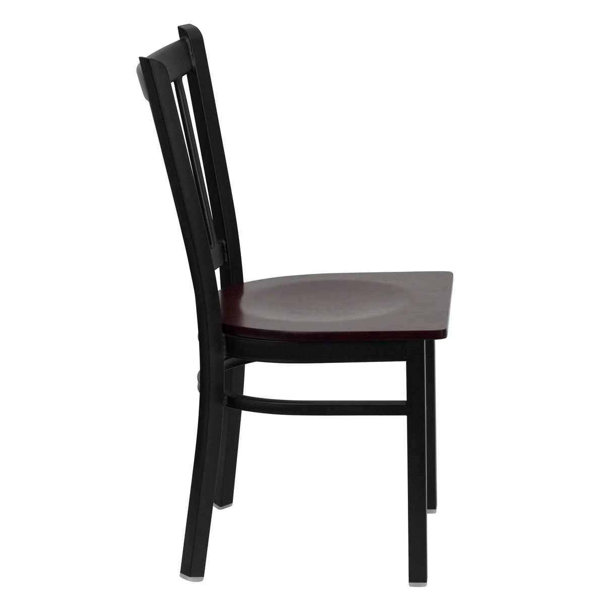 Black Vertical Back Metal Restaurant Chair E430437