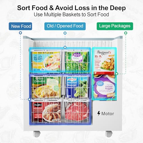 3 Pack Adjustable Black Freezer Organizer Bins W1670