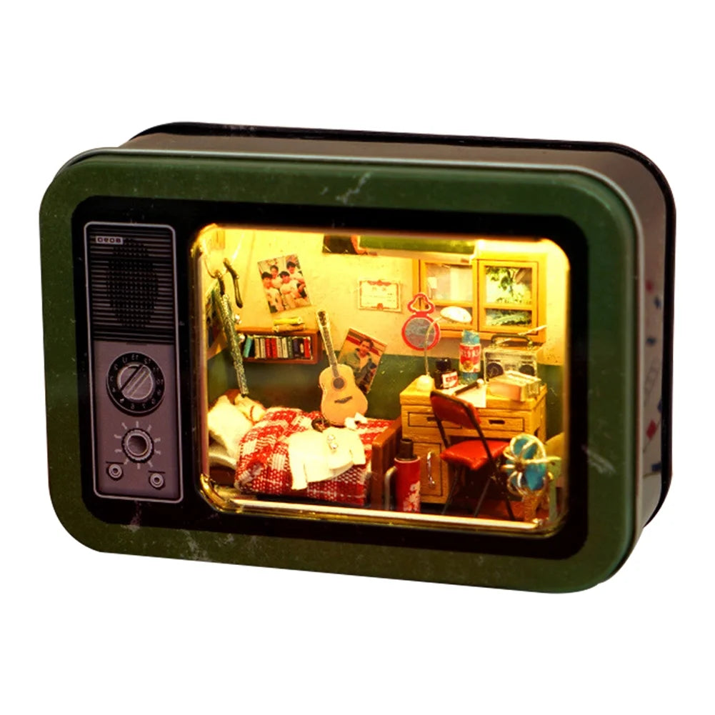 DIY Box Theater Wood Doll House Kit Mini Furniture Casa Roombox Toy P117