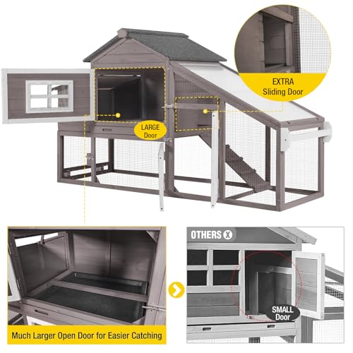 Large Mobile Chicken Coop with Wheels U34209