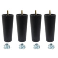 4Pcs 6 inch Plastic Tapered Sofa Legs with M8 Hanger Bolts J56239