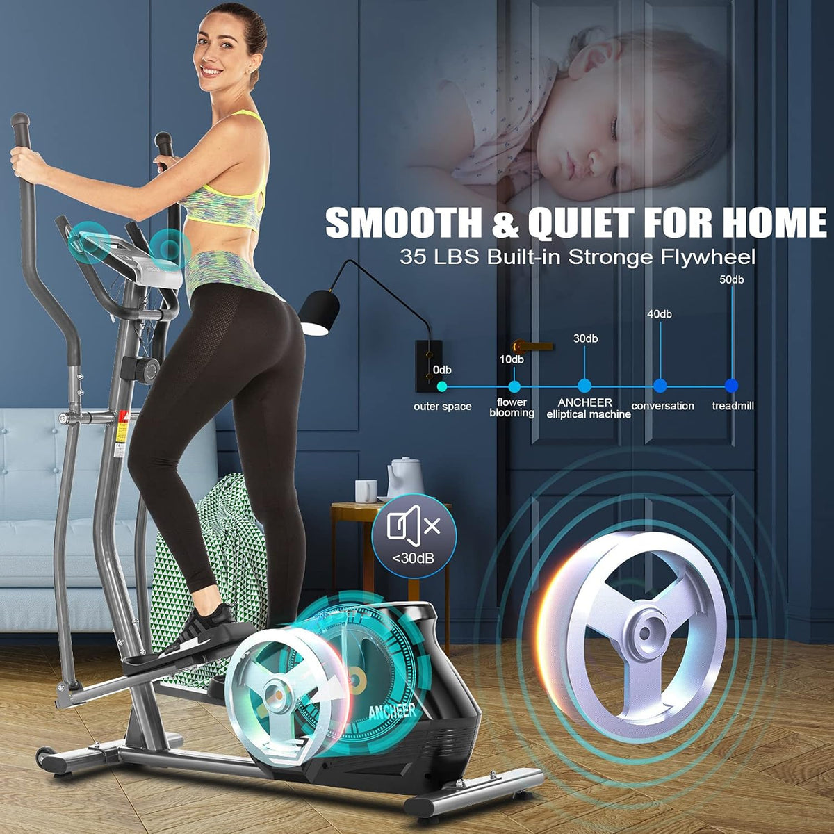 Elliptical Cross Trainer with LCD Monitor I5575