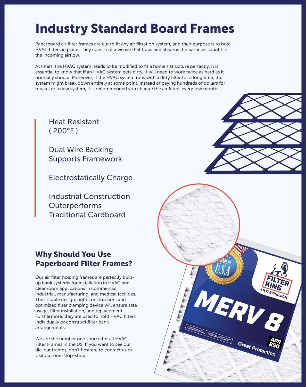 21.5x66x1 MERV 8 Pleated HVAC Air Filter 4-Pack W264