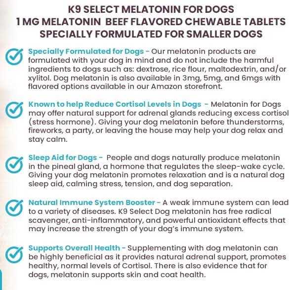 Melatonin for Small Dogs 1mg Y493665