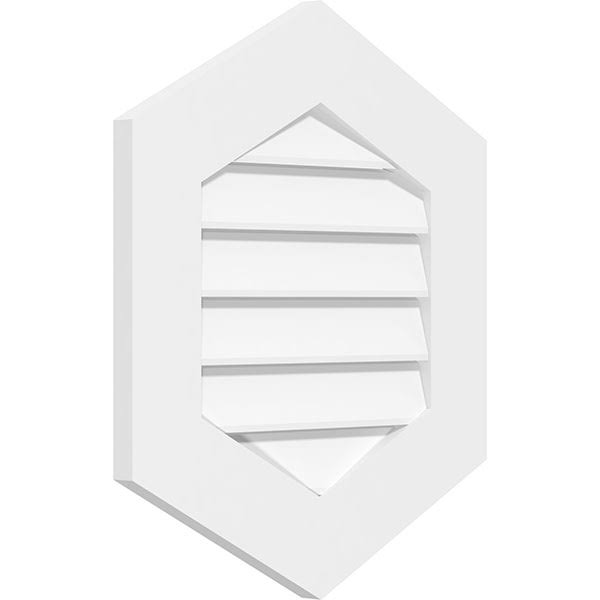 Vertical Peaked Surface Mount PVC Gable Vent J51884