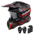 Adult ATV Dirt Bike Helmet Dual Visor with Gloves & Mask Adjustable Sun Visor Motorcycle Helmet Q256209