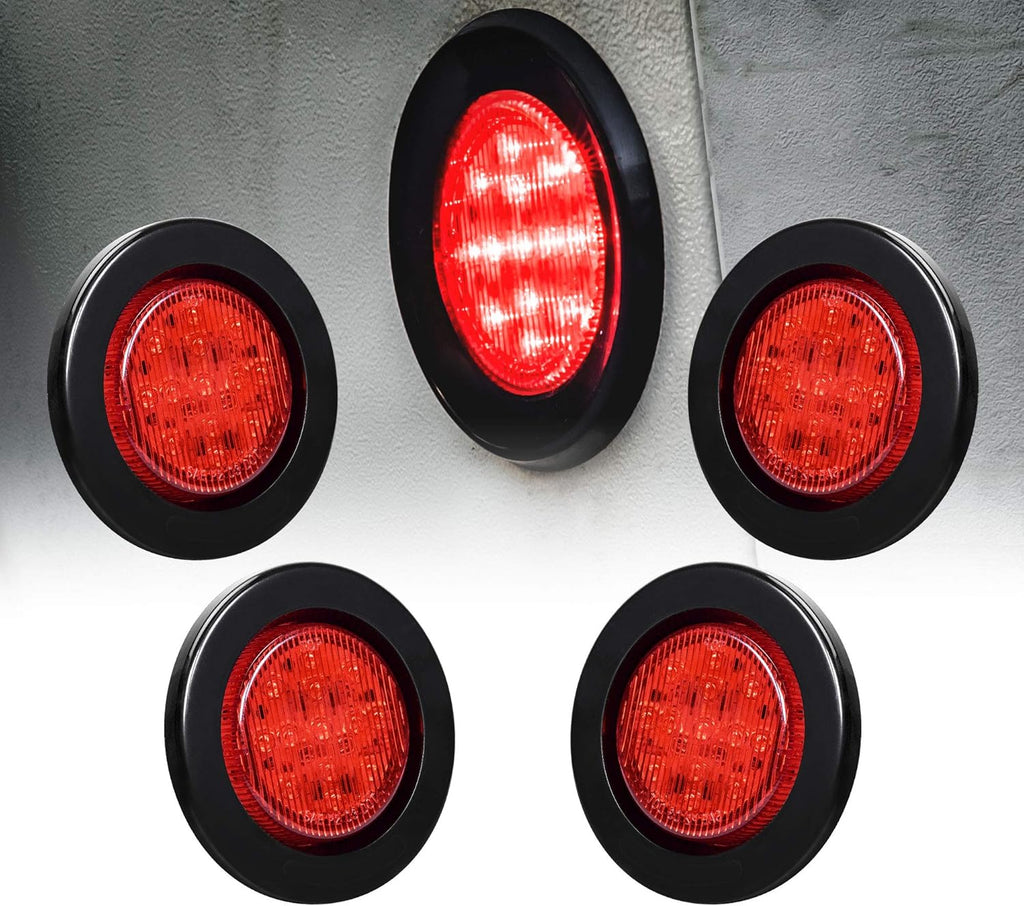 8pc 2.5" Amber Round Trailer LED Clearance Marker Lights Waterproof IP67 M5917