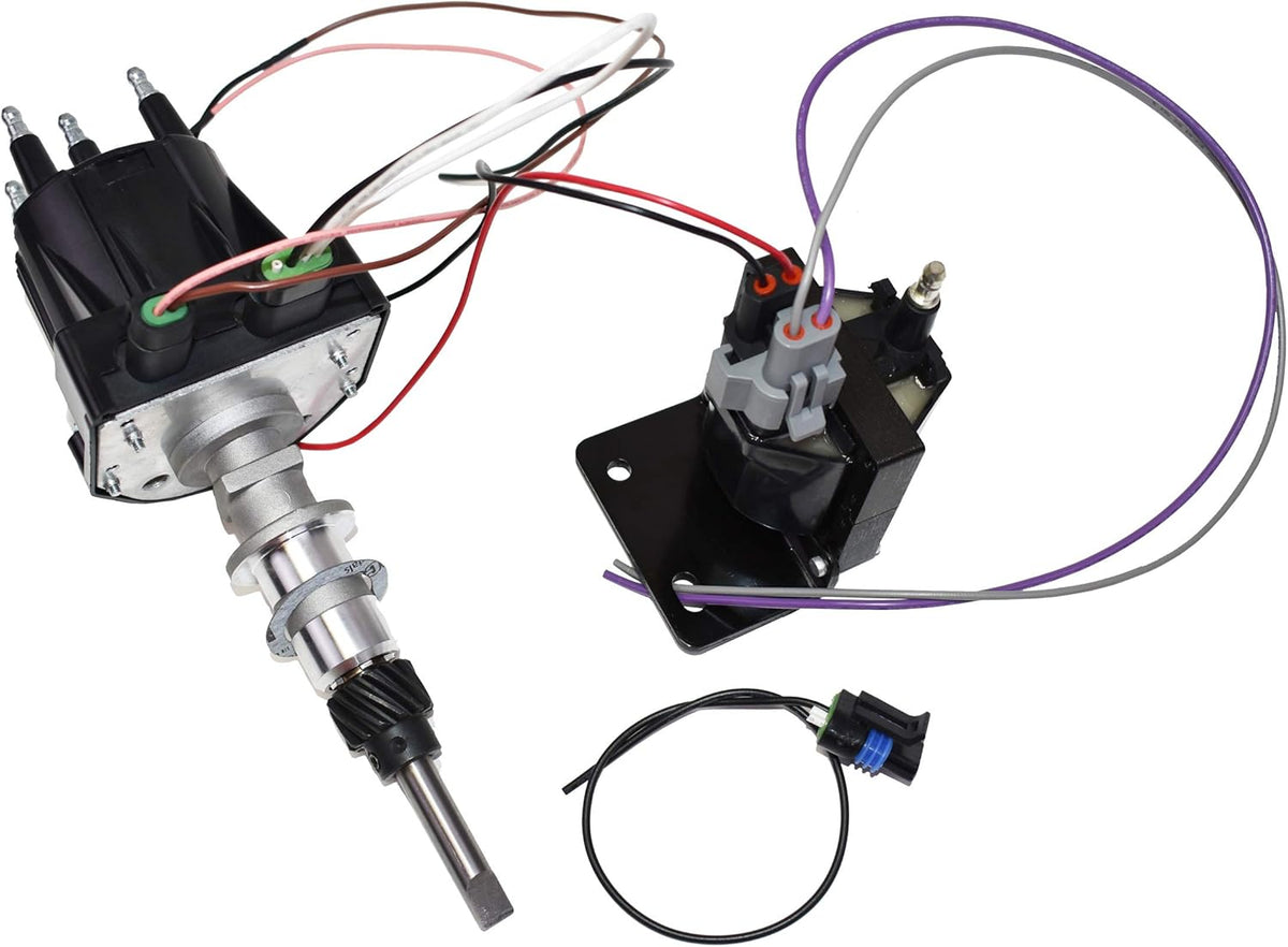 Marine Electronic Ignition Distributor and Coil Upgrade Kit V8 5.0 5.7 7.4 Red Cap V919