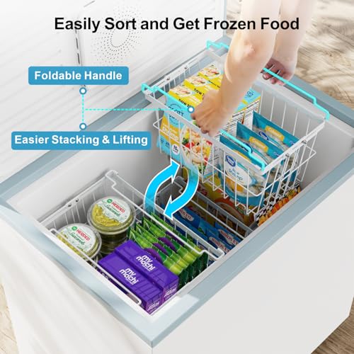 3 Pack Adjustable Black Freezer Organizer Bins W1670