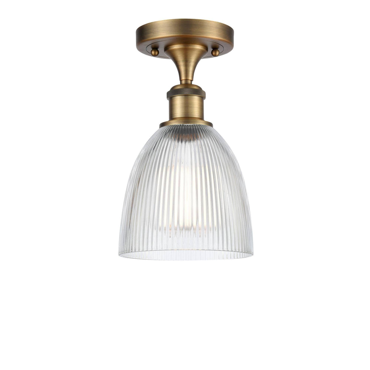 Brushed Brass 1 Light Semi-Flush Mount A340986