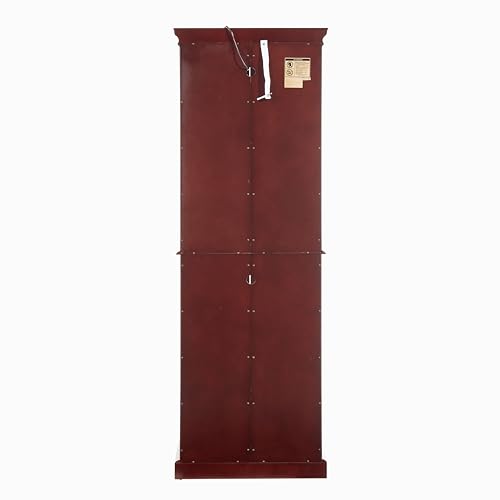 70" Tall 6-Shelf Curio Cabinet with 4 Tempered Glass Doors and Adjustable Storage Shelves (Oak) I570915