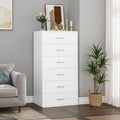 White 6 Drawer Wood Dresser U166157