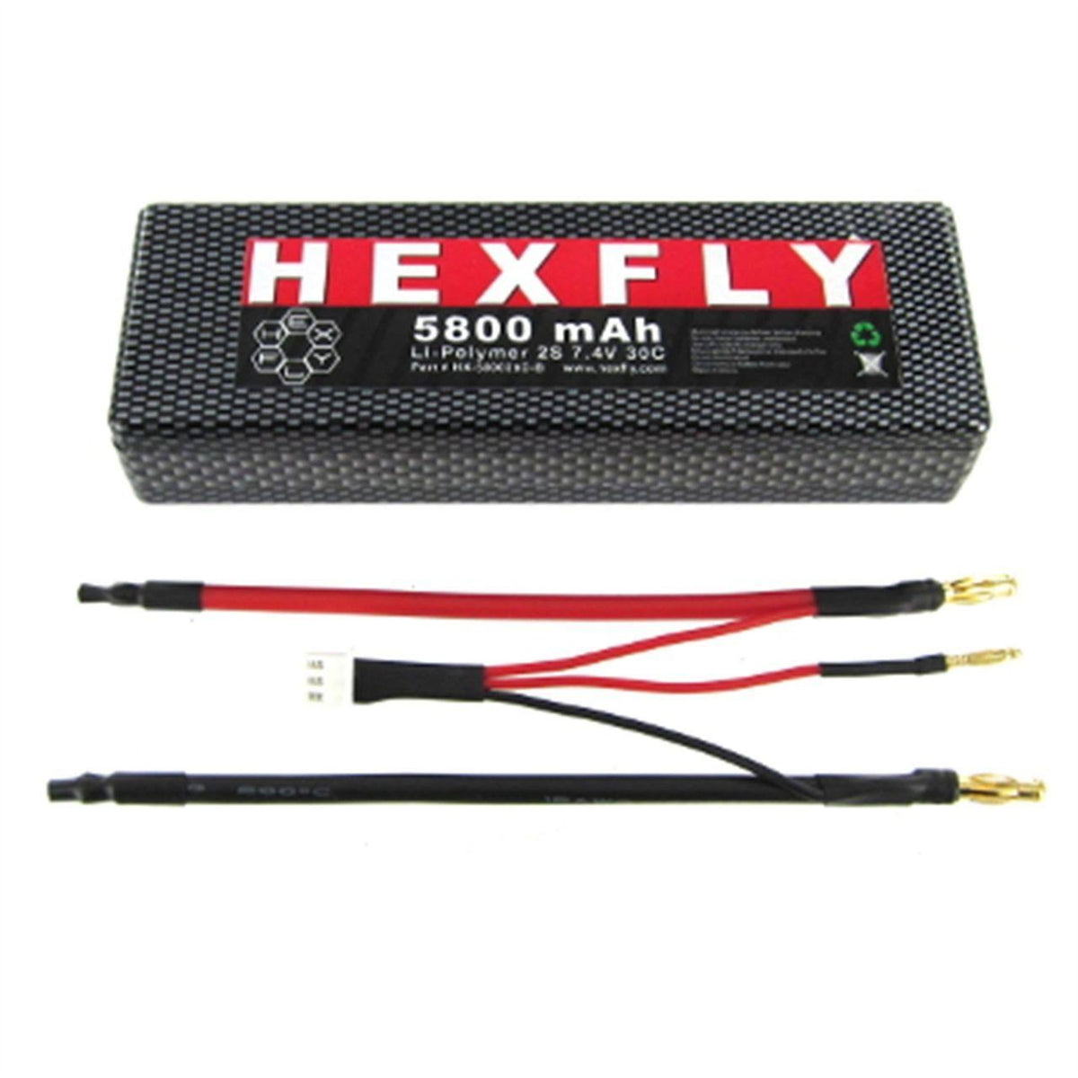 7.4V 2S 30C 5800 Lipo Battery E447047