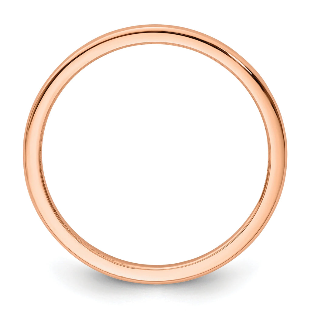 10K Rose Gold Stackable Band Ring Size 8 F424