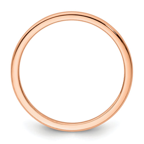 10K Rose Gold Stackable Band Ring Size 8 F424