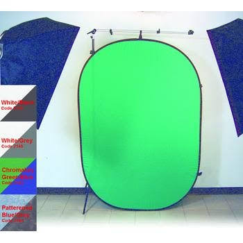 Pop Up Background 6'x7' Dual Sided White/Grey V61272