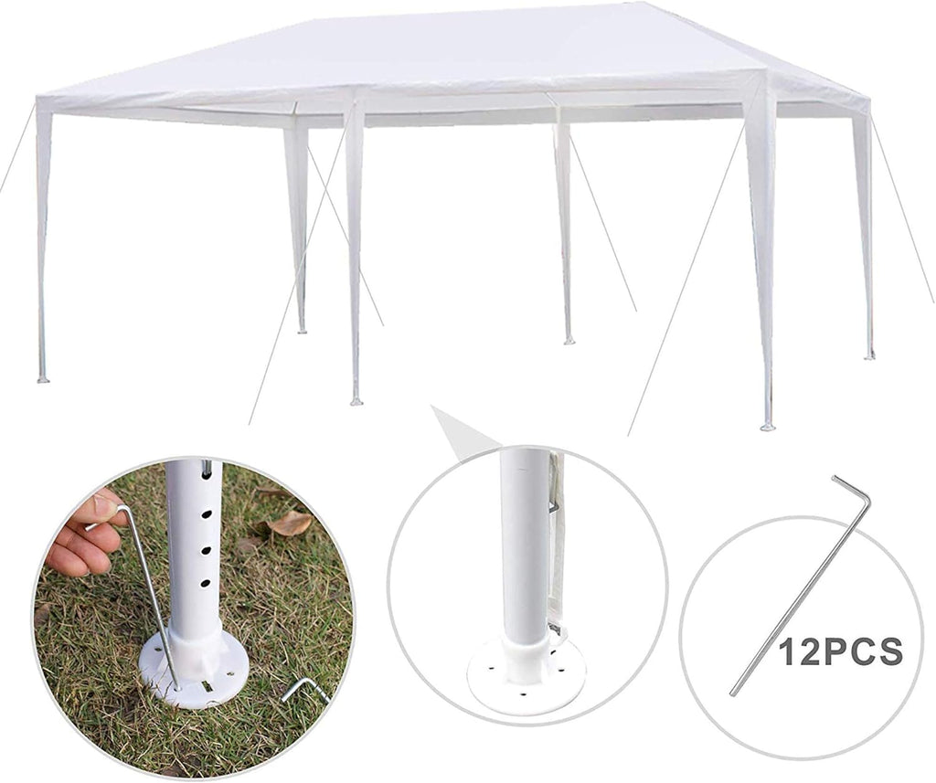 10 x 20 Outdoor Tent Canopy Gazebo Shelter with 6 Removable Sidewalls O98403