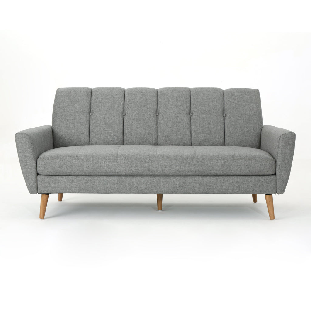 Gray Fabric Tufted Sofa Chat Set J987201