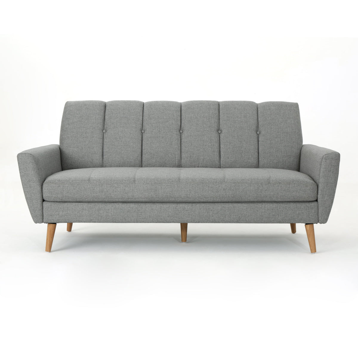 Gray Fabric Tufted Sofa Chat Set J987201