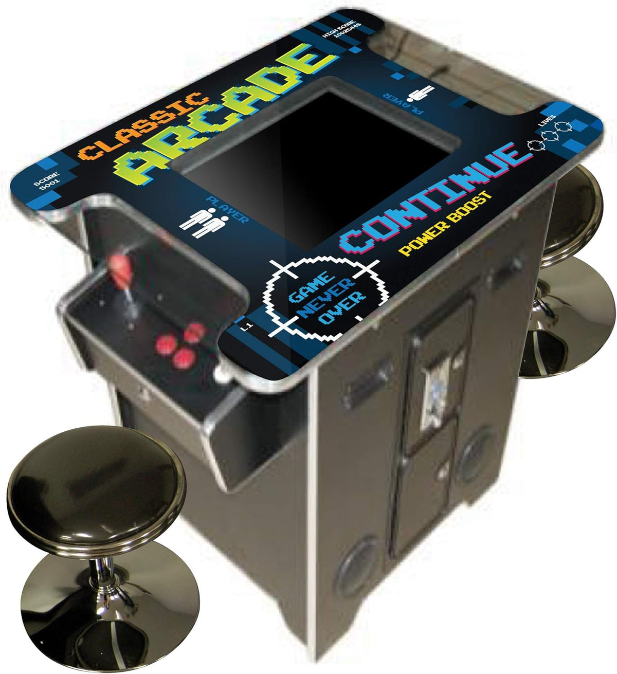 22 LCD Screen 2 Player Cocktail Arcade Machine with 2 Stools W177