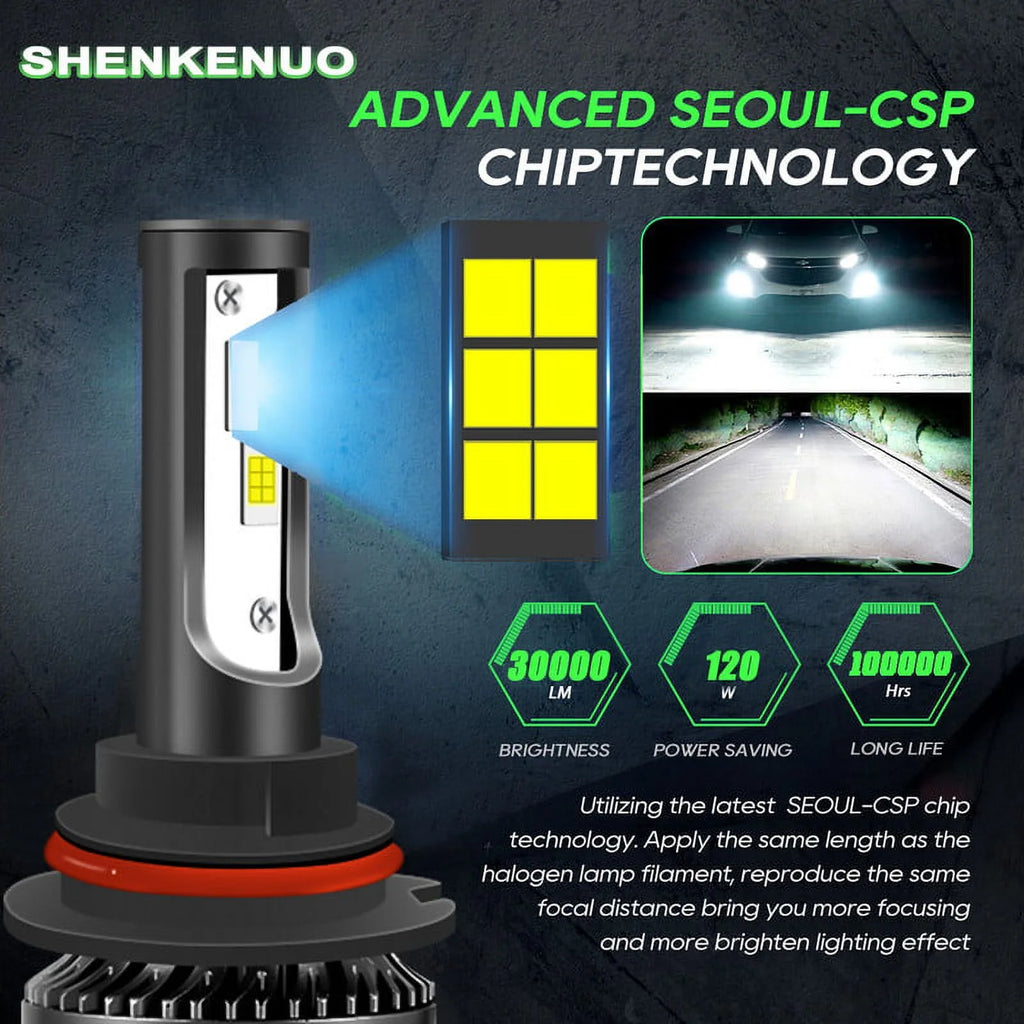 9007 HB5 LED Headlight Bulbs 2pcs S301