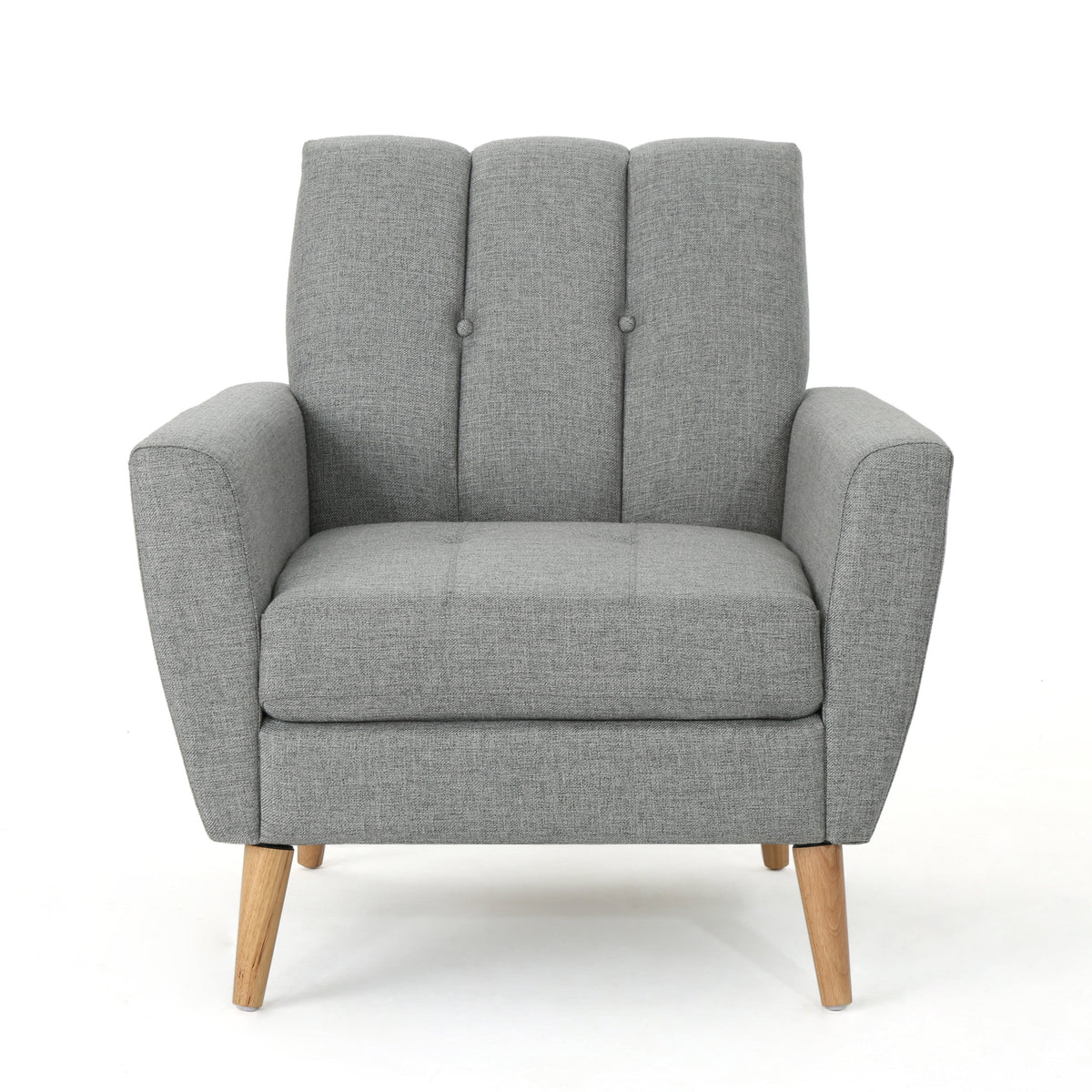 Gray Fabric Tufted Sofa Chat Set J987201