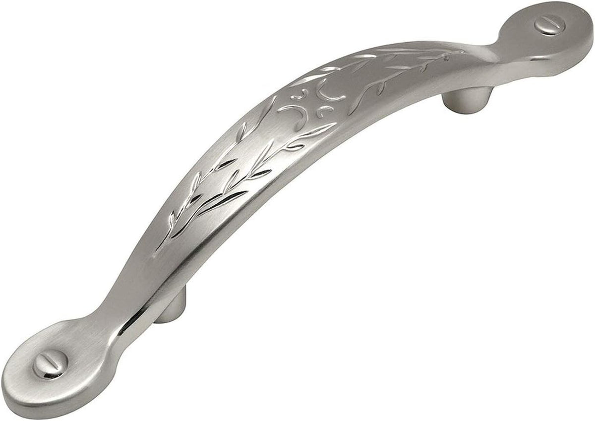 10 Pack Satin Nickel Cabinet Hardware Handle Pull, 3 Inch Hole Centers N1886