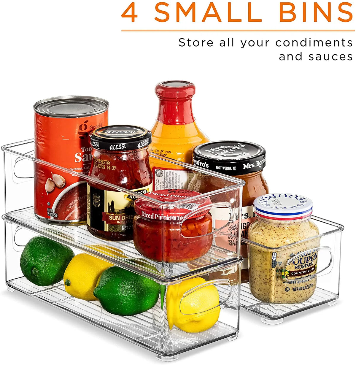 Set of 10 Kitchen Pantry Storage Bins T826105