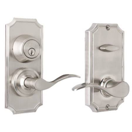 Right Handed Interconnected Entry Set with Panic Proof Satin Nickel M568467