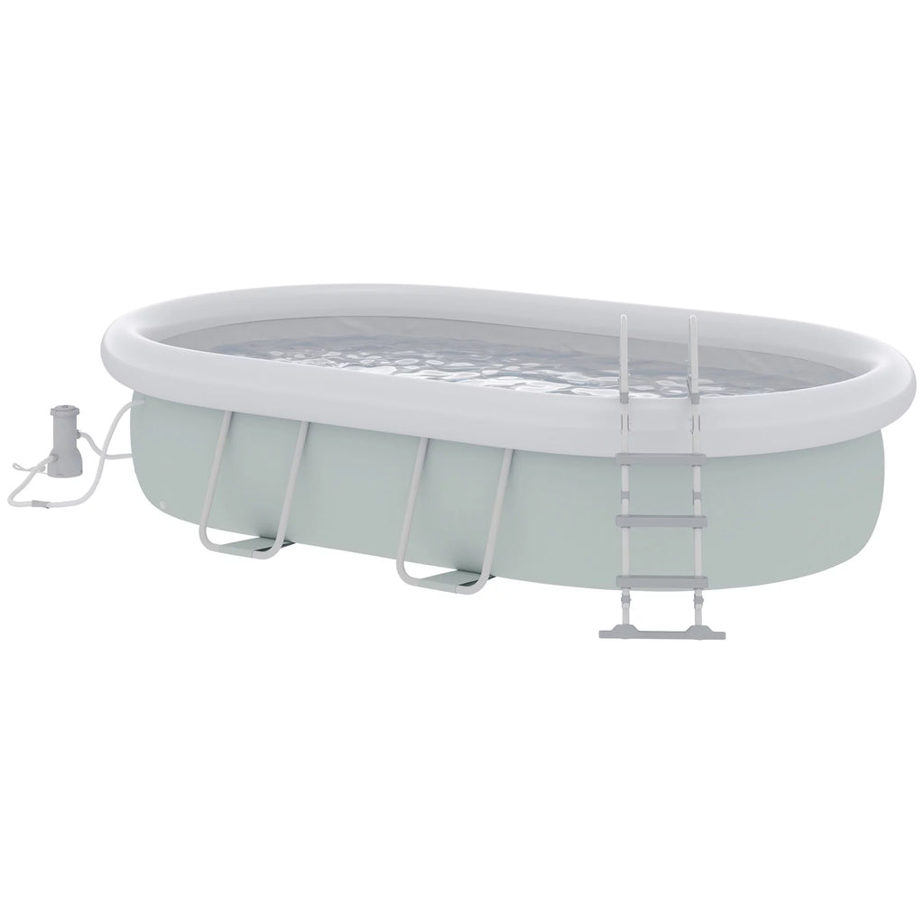 Brown Semi-Inflatable Frame Swimming Pool B8357