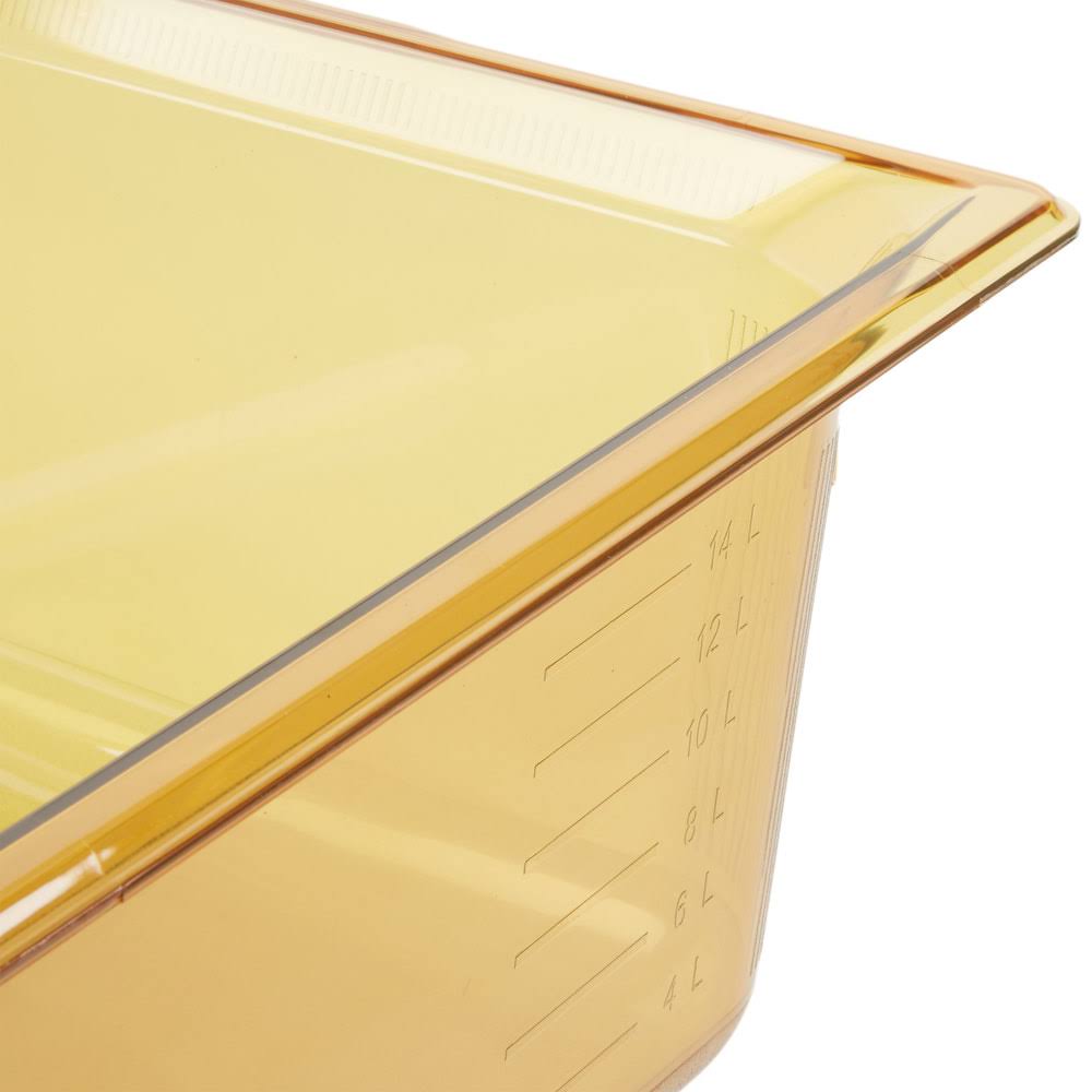 Amber Plastic High-Temperature Food Pan E20984