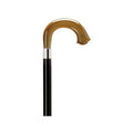 Carved Nose Crook Cane Black Shaft Horn Handle N747