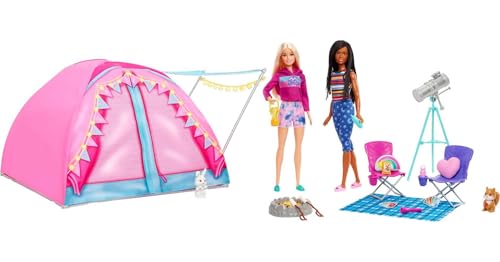 Camping Playset with Tent, 2 Dolls & 20 Pieces L72061